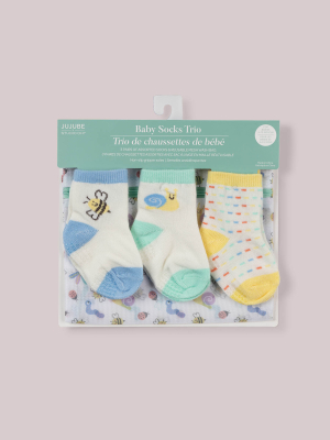 Baby Socks Trios Love Bug