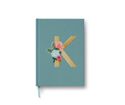 Garden Party Embroidered Monogram Journal - K|Rifle Paper