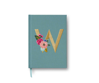 Garden Party Embroidered Monogram Journal - W|Rifle Paper