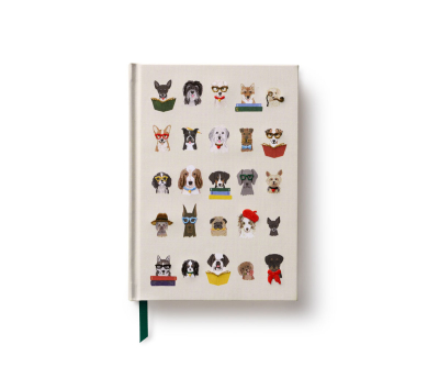 Studious Dogs Embroidered Journal|Rifle Paper