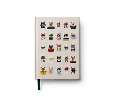 Studious Cats Embroidered Journal|Rifle Paper