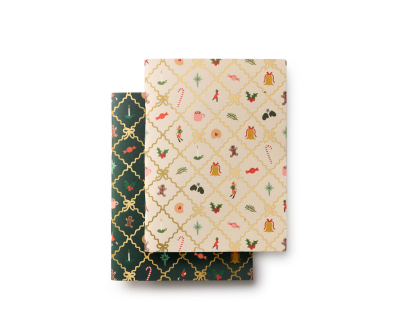 Pair Of 2 Holiday Argyle Pocket Notebooks|Rifle Paper