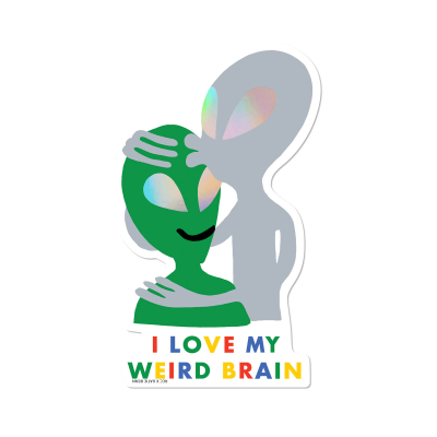 Weird Brain sticker|Red Cap Cards