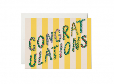 Yellow Stripes Congrats|Red Cap Cards