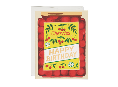 Jar of Cherries Birthday|Red Cap Cards
