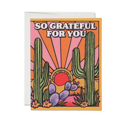 Grateful Cacti Thank You card|Red Cap Cards