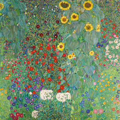 Farm Garden With Sunflowers