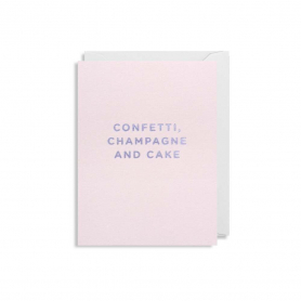 MINI CARD Confetti Champagne And Cake