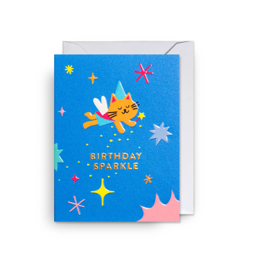 MINI CARD Fairy Cat Sparkles