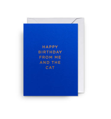 MINI CARD Happy Birthday From Me And The Cat