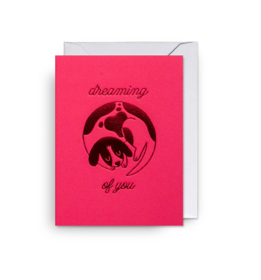 MINI CARD Dreaming Of You Dog