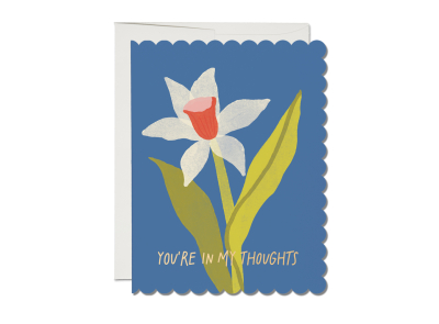 Scalloped Daffodil Die Cut Sympathy|Red Cap Cards