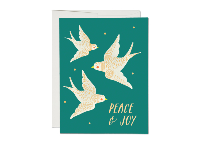 Embellished Doves FOIL Holiday boxed set|Red Cap Cards
