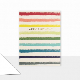 MINI CARD Happy Birthday Stripes