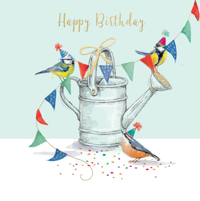 Birds On Watering Can