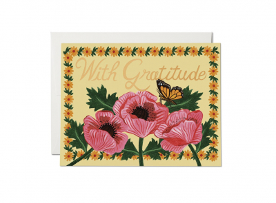 With Gratitude Poppies|Red Cap Cards
