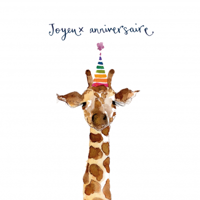 Giraffe Joyeux Anniversaire