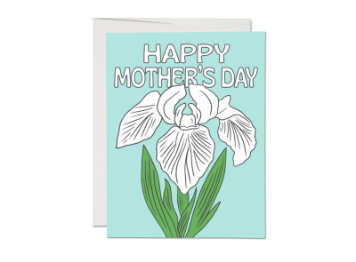 White Iris Mother's Day card|Red Cap Cards