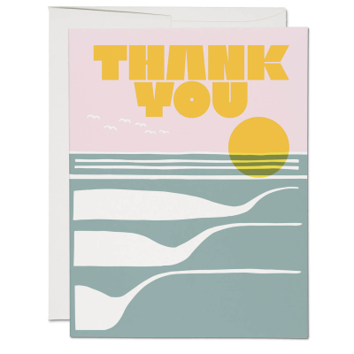 Ocean Sunset Thank You card|Red Cap Cards