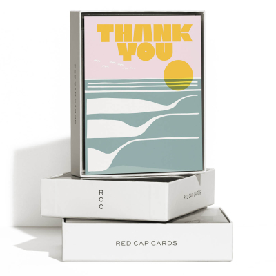 Ocean Sunset Thank You boxed set|Red Cap Cards