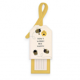 Don't Worry Bee Happy Slide-Out Luggage Tag|Studio Oh