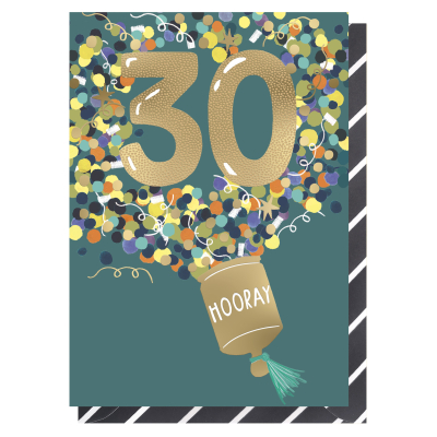 Age 30 Birthday Hooray Popper