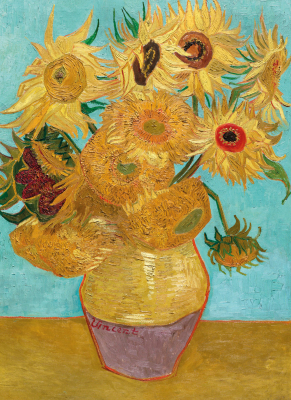 Vase With Twelve Sunflowers