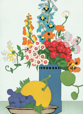 Flower Vase And Fruit