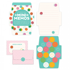 Happy Vibes Mini Memo with Stickers|Studio Oh