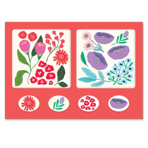 Botanical Bliss Mini Note Card Set with Stickers|Studio Oh!