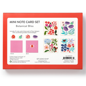 Botanical Bliss Mini Note Card Set with Stickers|Studio Oh!