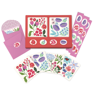 Botanical Bliss Mini Note Card Set with Stickers|Studio Oh!