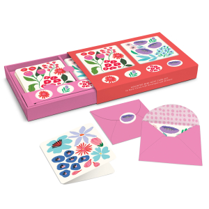 Botanical Bliss Mini Note Card Set with Stickers|Studio Oh!