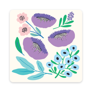 Botanical Bliss Mini Note Card Set with Stickers|Studio Oh!