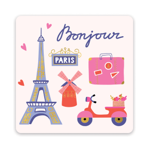 Rues de Paris Mini Note Card Set with Stickers|Studio Oh