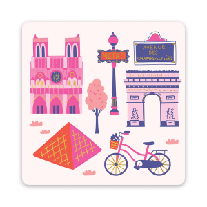 Rues de Paris Mini Note Card Set with Stickers|Studio Oh