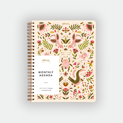 Pink Croco - Monthly Planner Spirals|All The Ways To Say