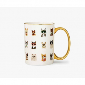 Cool Cats Porcelain Mug|Rifle Paper