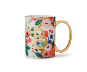 Garden Party Porcelain Monogram Mug - B|Rifle Paper