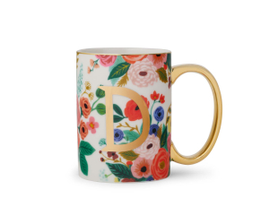 Garden Party Porcelain Monogram Mug - D|Rifle Paper