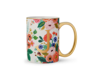 Garden Party Porcelain Monogram Mug - J|Rifle Paper