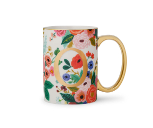 Garden Party Porcelain Monogram Mug - O|Rifle Paper