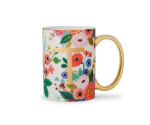 Garden Party Porcelain Monogram Mug - T|Rifle Paper