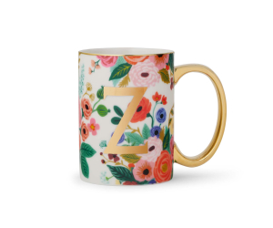 Garden Party Porcelain Monogram Mug - Z|Rifle Paper