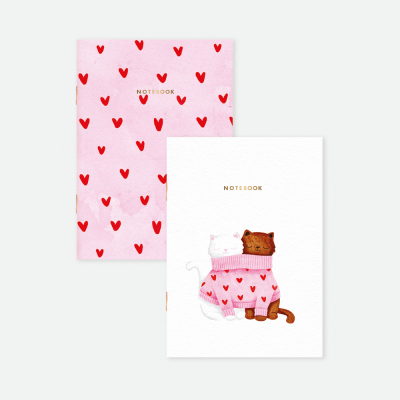 Duo Together Cats - Pocket Notebook A6 Duo|All The Ways To S