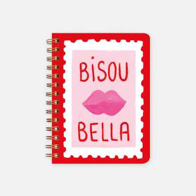 Bisous Bella Spiral Notebook|All The Ways To Say