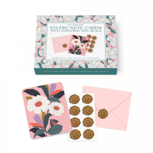 Blooming Reflections Studio Note Cards with Matching Wax Sea