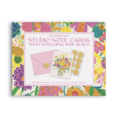 Garden Splash Studio Note Cards with Matching Wax Seals|Stud