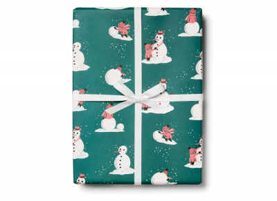 ROLL WRAP Building Snowman|Red Cap Cards