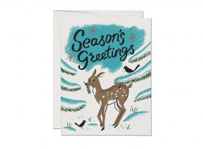 BOX Winter Deer Holiday|Red Cap Cards